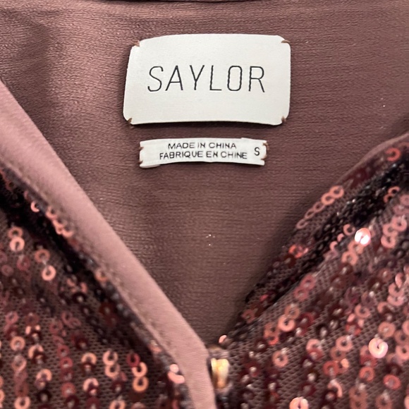 BNWT SAYLOR SEQUIN BRONZE BLOUSE SZ SMALL - Picture 3 of 6